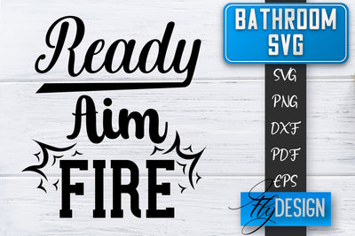Bathroom SVG | Bathroom Signs | Funny Sayings SVG | Bathroom rules | Cut Files SVG Fly Design 