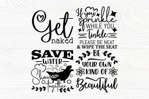 Bathroom SVG bundle | Bathroom quotes svg | Funny bathroom signs | Bathroom svg | Bathroom silhouette | Bathroom clipart | Svg cut files SVG TonisArtStudio 