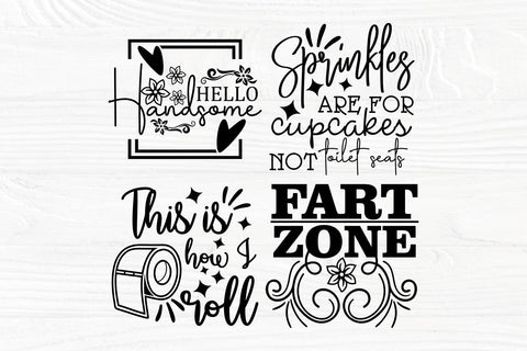 Bathroom SVG bundle | Bathroom quotes svg | Funny bathroom signs | Bathroom svg | Bathroom silhouette | Bathroom clipart | Svg cut files SVG TonisArtStudio 