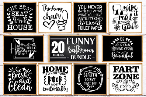 Bathroom SVG bundle | Bathroom quotes svg | Funny bathroom signs | Bathroom svg | Bathroom silhouette | Bathroom clipart | Svg cut files SVG TonisArtStudio 