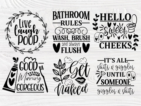 Bathroom SVG Bundle, Bathroom Signs, Svg Cut Files SVG TonisArtStudio 