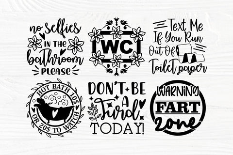 Bathroom SVG Bundle, Bathroom Signs, SVG Cut Files SVG TonisArtStudio 