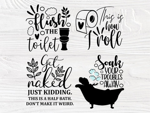 Bathroom SVG Bundle, Bathroom Signs, Svg Cut Files SVG TonisArtStudio 