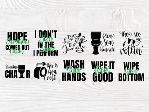 Bathroom SVG Bundle, Funny Bathroom Signs Svg SVG TonisArtStudio 