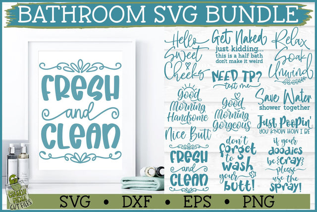 Bathroom SVG Bundle SVG Crunchy Pickle 