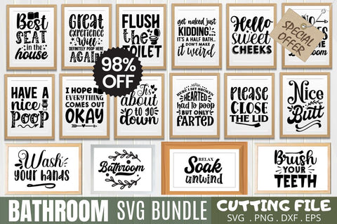 Bathroom SVG Bundle SVG Designangry 