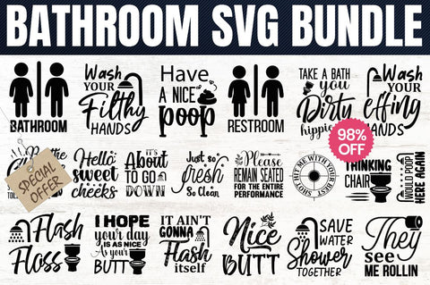 Bathroom SVG Bundle SVG Designangry 