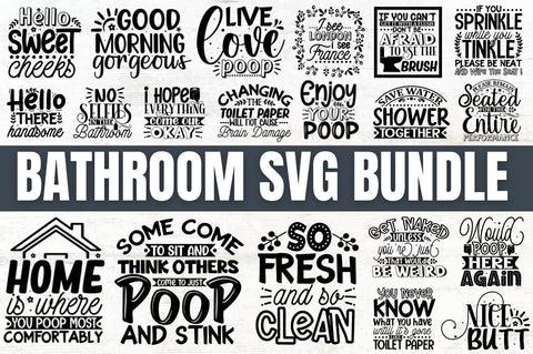 Bathroom SVG Bundle SVG Designangry 