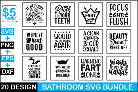 Bathroom Svg Bundle SVG Rupkotha 