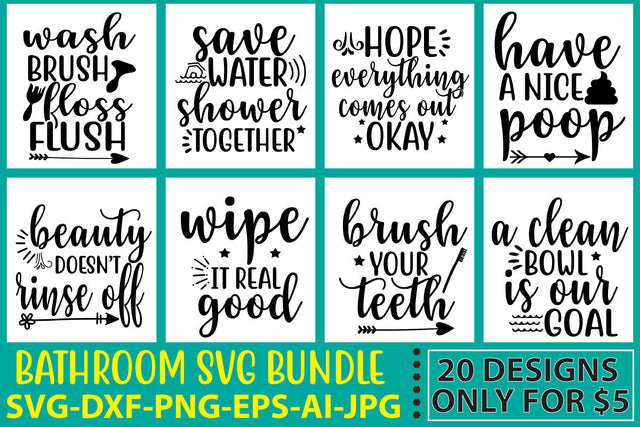 Bathroom Svg Bundle SVG Syaman 