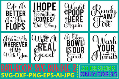 Bathroom Svg Bundle Vol. 2 SVG Syaman 
