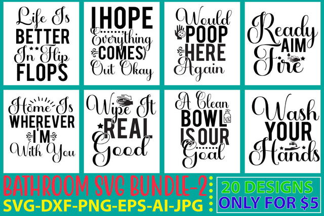 Bathroom Svg Bundle Vol. 2 SVG Syaman 