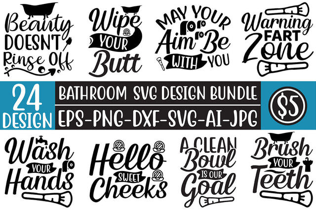 Bathroom SVG Design Bundle SVG Rupkotha 