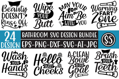 Bathroom SVG Design Bundle SVG Rupkotha 