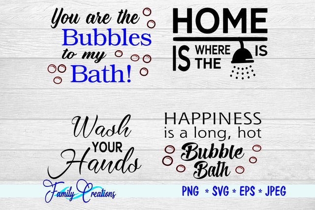Bathroom Towels Sayings SVG Family Creations 