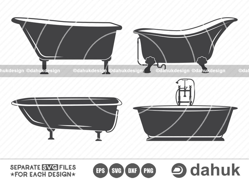 Bathtub Svg Bathtub Silhuette Baht Icon Shower Icon Old Bathtub Svg