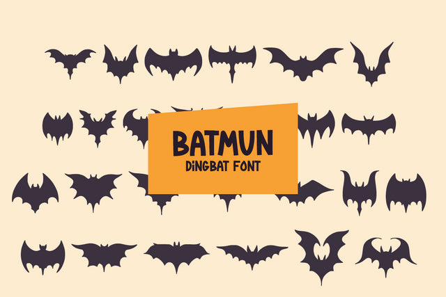 Batmun - Dingbat Font Font Masyafi Studio 
