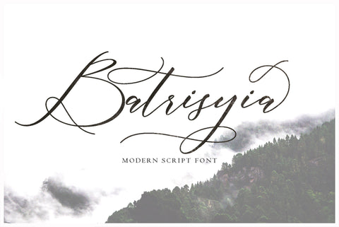 Batrisyia Script Font Fargun Studio 