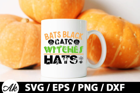 Bats black cats witches hats svg SVG akazaddesign 