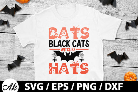Bats black cats witches hats svg SVG akazaddesign 