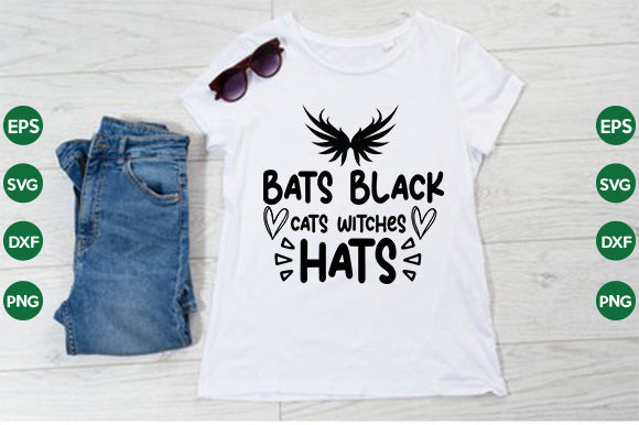 Bats Black Cats Witches Hats SVG thesvgfactory 