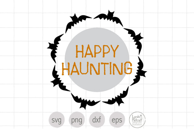 Bats Circle Frame SVG for Halloween SVG Lynda M Metcalf 