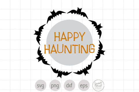 Bats Circle Frame SVG for Halloween SVG Lynda M Metcalf 