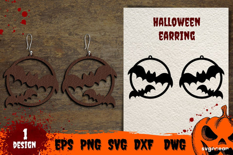 Bats Earrings | Glowforge | Jewelry SVG SvgOcean 
