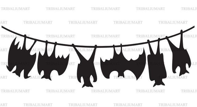 Bats hanging SVG TribaliumArtSF 