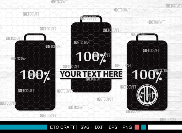 Battery Monogram SVG | Low Battery Svg | Full Charge Battery Svg | Low Charge Svg | Battery Clipart SVG ETC Craft 
