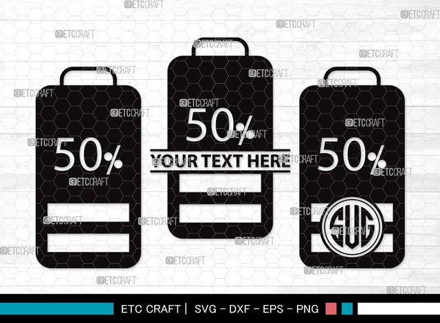 Battery Monogram SVG | Low Battery Svg | Full Charge Battery Svg | Low Charge Svg | Battery Clipart SVG ETC Craft 