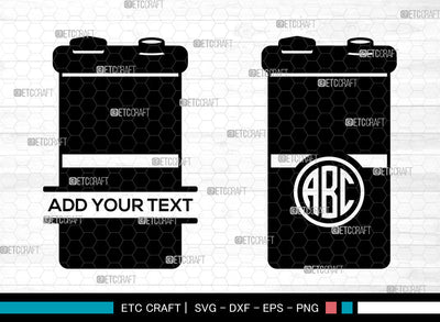 Battery Monogram SVG, Split Monogram Svg, Electric Battery Svg, Energy Battery Svg, Battery Size Svg, Duracell Battery Svg, Battery SVG ETC Craft 
