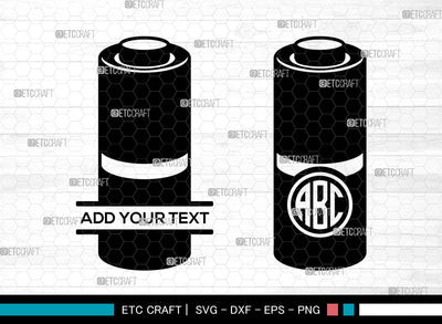 Battery Monogram SVG, Split Monogram Svg, Electric Battery Svg, Energy Battery Svg, Battery Size Svg, Duracell Battery Svg, Battery SVG ETC Craft 