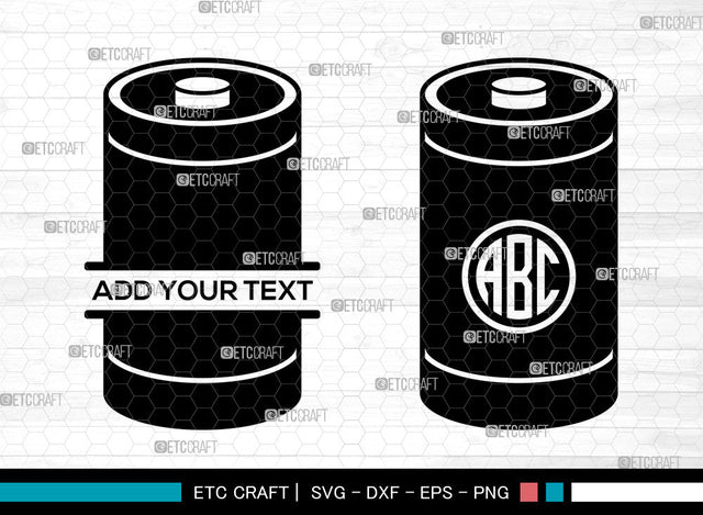 Battery Monogram SVG, Split Monogram Svg, Electric Battery Svg, Energy Battery Svg, Battery Size Svg, Duracell Battery Svg, Battery SVG ETC Craft 