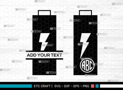 Battery Sign Monogram SVG, Circle Monogram Svg, Low Battery Svg, Batteries Svg, Full Battery Svg, Battery Icon Svg, Battery Sign SVG ETC Craft 