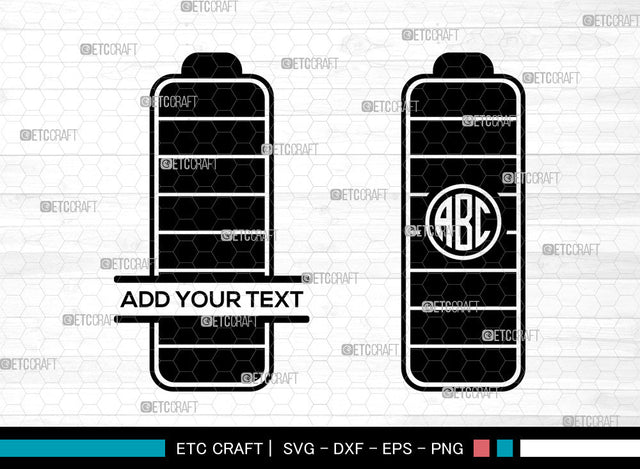 Battery Sign Monogram SVG, Circle Monogram Svg, Low Battery Svg, Batteries Svg, Full Battery Svg, Battery Icon Svg, Battery Sign SVG ETC Craft 