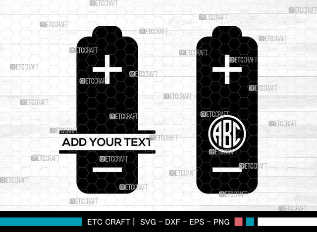 Battery Sign Monogram SVG, Circle Monogram Svg, Low Battery Svg, Batteries Svg, Full Battery Svg, Battery Icon Svg, Battery Sign SVG ETC Craft 