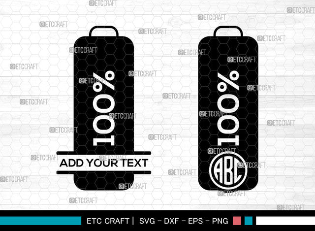 Battery Sign Monogram SVG, Circle Monogram Svg, Low Battery Svg, Batteries Svg, Full Battery Svg, Battery Icon Svg, Battery Sign SVG ETC Craft 