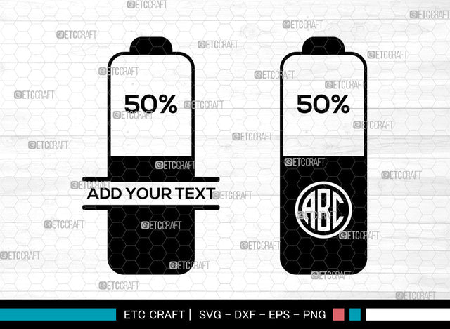 Battery Sign Monogram SVG, Circle Monogram Svg, Low Battery Svg, Batteries Svg, Full Battery Svg, Battery Icon Svg, Battery Sign SVG ETC Craft 