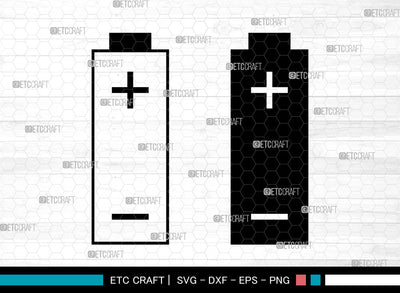 Battery Sign SVG, Low Battery Svg, Batteries Svg, Full Battery Svg, Battery Icon Svg, Battery Sign SVG ETC Craft 