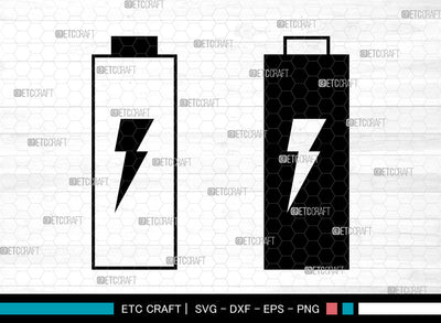 Battery Sign SVG, Low Battery Svg, Batteries Svg, Full Battery Svg, Battery Icon Svg, Battery Sign SVG ETC Craft 