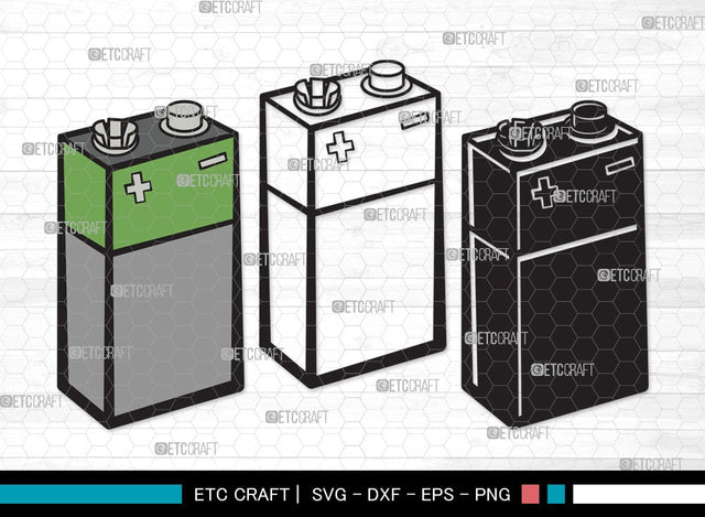 Battery SVG Cut File | Electric Battery Svg | Energy Battery Svg | Battery Size Svg | Battery Clipart SVG ETC Craft 