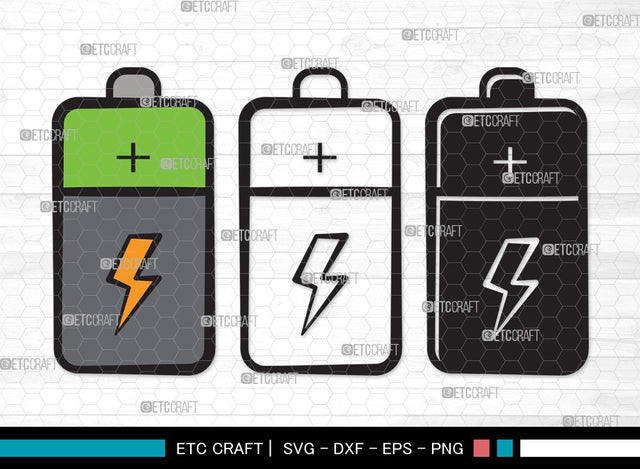 Battery SVG Cut File | Electric Battery Svg | Energy Battery Svg | Battery Size Svg | Battery Clipart SVG ETC Craft 