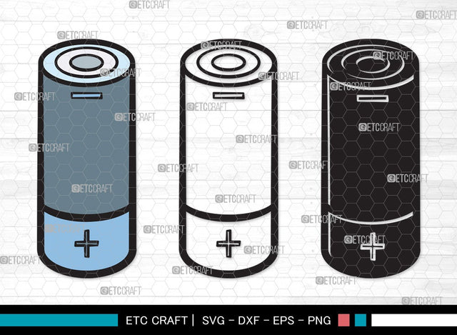 Battery SVG Cut File | Electric Battery Svg | Energy Battery Svg | Battery Size Svg | Battery Clipart SVG ETC Craft 