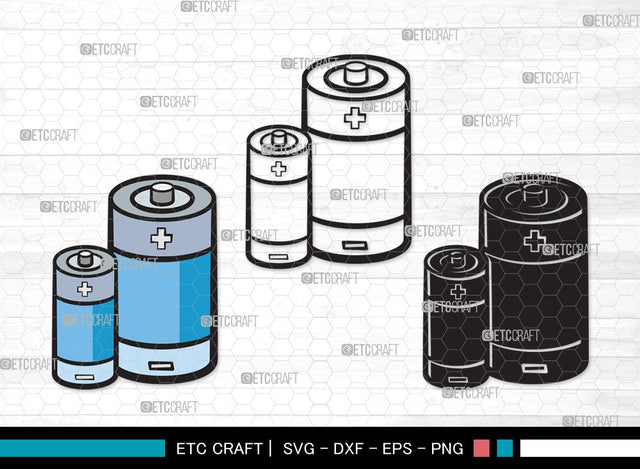 Battery SVG Cut File | Electric Battery Svg | Energy Battery Svg | Battery Size Svg | Battery Clipart SVG ETC Craft 