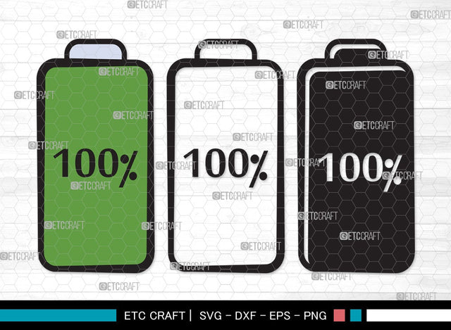 Battery SVG Cut File | Low Battery Svg | Full Charge Battery Svg | Low Charge Svg | Battery Clipart SVG ETC Craft 