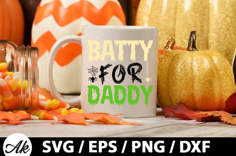 Batty for daddy svg SVG akazaddesign 