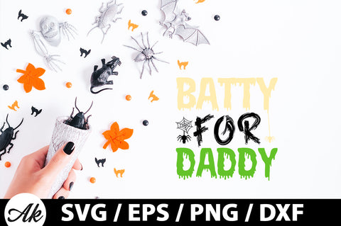 Batty for daddy svg SVG akazaddesign 