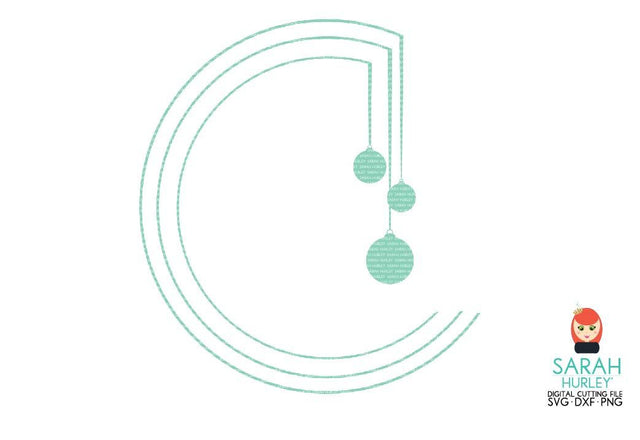 Bauble Circle Flourish SVG Sarah Hurley 