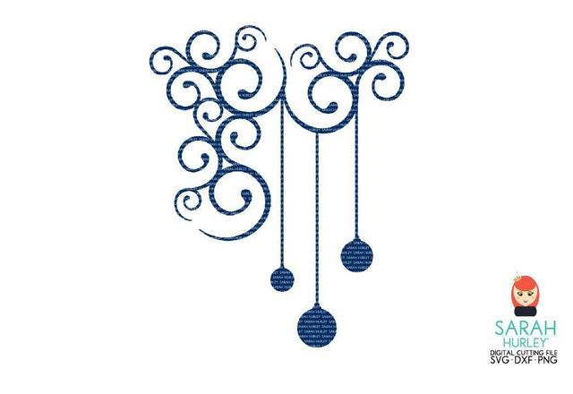 Bauble Flourish Corner SVG Sarah Hurley 